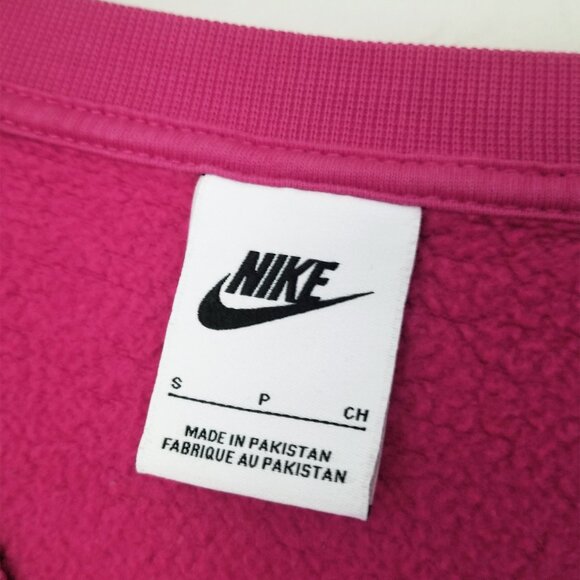Nike Women's S Phoenix Fleece Oversized Crew-Neck Sweatshirt Fuchsia Pink $70 - Picture 9 of 16